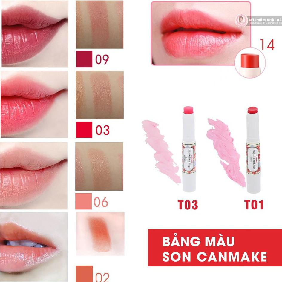 bảng màu son dưỡng canmake