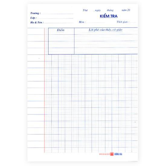 Giấy kiểm tra có ô ly