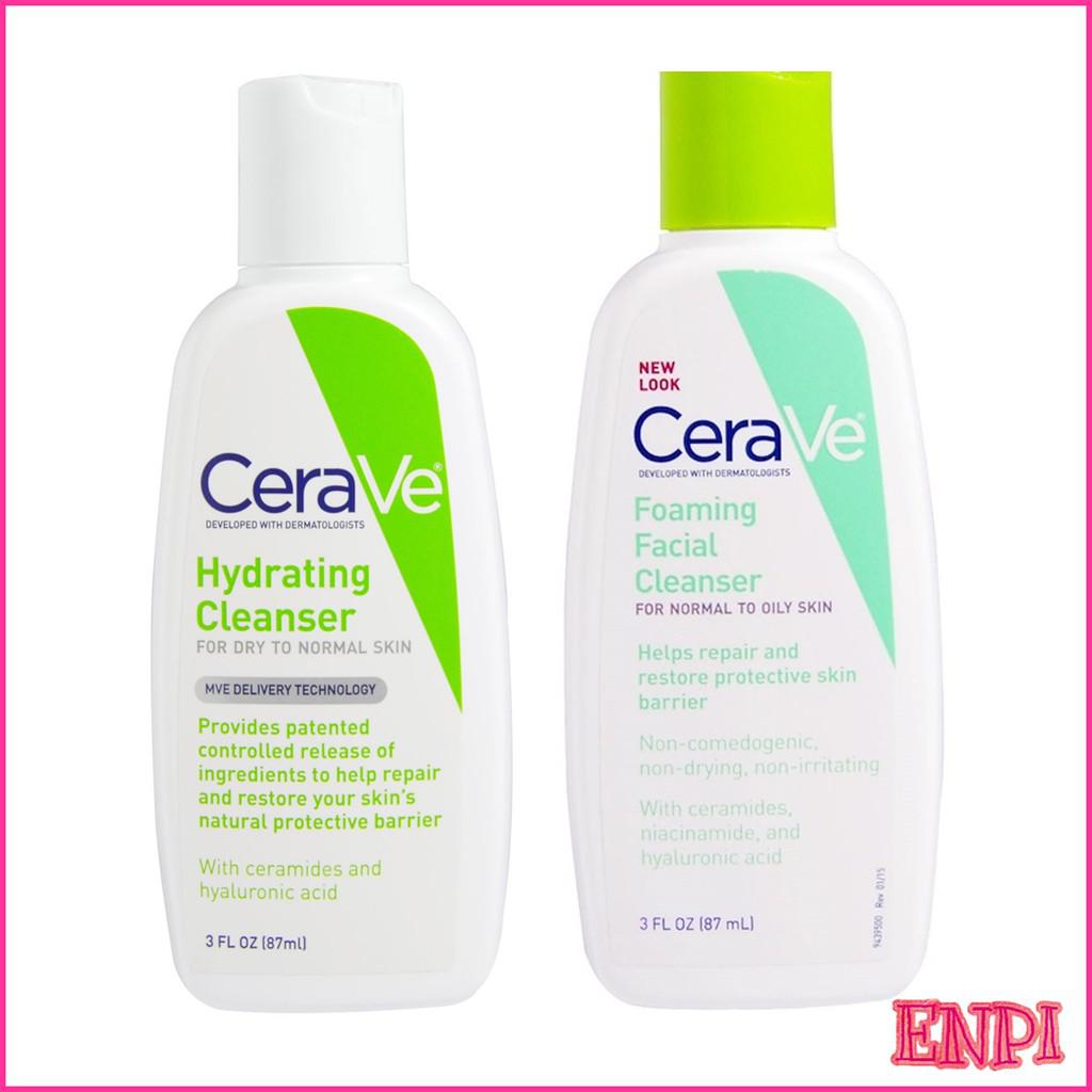 sữa rửa mặt cerave chai nhỏ
