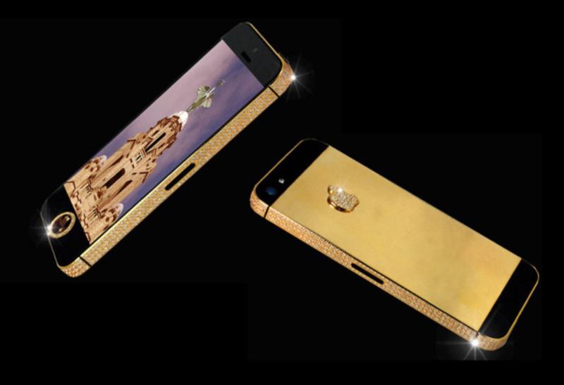 Iphone 5 kim cương đen mẫu điện thoại đắt giá được nhiều người yêu thích.