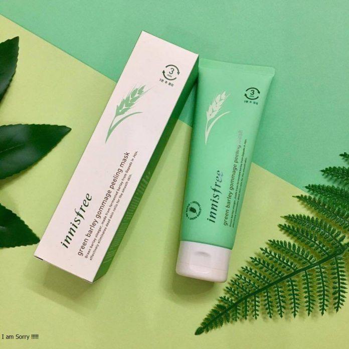 Review mặt nạ Innisfree Green Barley Gommage Peeling Mask
