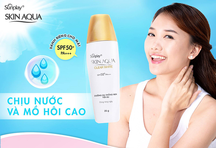 Review kem chống nắng Sunplay Skin Aqua Clear white